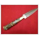 Multi Color Specks Resin Handle Knife