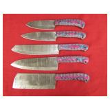 Pink and Blue Wood Handle Kitchen Set