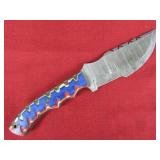 Damascus Steel Fixed-Blade Hunting Kinfe