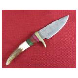 Stag Horn Damascus Steel Knife
