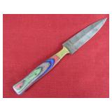 Colorful Wood Handle Damascus Steel Knife