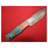 Blue Wood Handle Knife