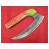 Orange and Green Wood Handle Knife