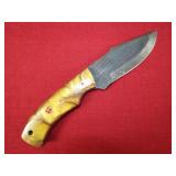 Yellow and Purple Resin Handle Knife