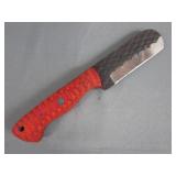 Orange and Red Wood Handle Knife