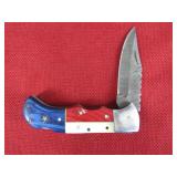 Texas Pride Damascus Pocket Knife