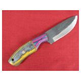 Purple Wood Handle Hunting Knife