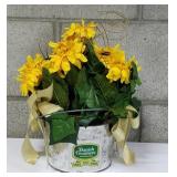 Danish Creamery Association Bucket w/Flowers