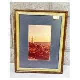 Vtg. Lighthouse Framed Art