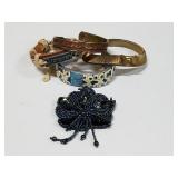 Costume Jewelry Bracelets and Pin