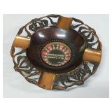 Vtg. Miniature Roulette Wheel (working) ash tray