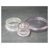 Antique Apothecary Jar Lids-Two Purple