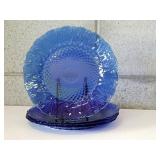 Avon Royal Sapphire Blue Glass Plates