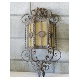 Spanish Revival Style Wrought Iron Wall Lantern