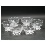 Vintage Clear Glass Footed Dessert Bowls