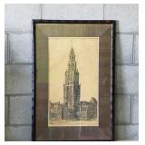 Antique Etching-See photos for description