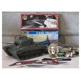 Model Planes (NOS), Navy Patches, Tank and More