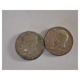 1967 & 1969 Kennedy Half Dollars
