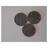 1943 Steel Pennies x 3