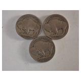 Buffalo Nickels x 3 1935, ?
