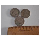 Buffalo Nickels x 3 1935, 1936