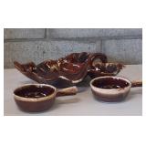MCM McCoy Soup Pots, Glazed Oven Proof tray