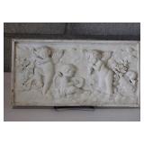 Vintage Baroque-style Musical Angels Wall Plaque