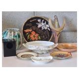Collectibles/Home Decor- Blown Glass Vase and more