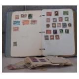 Vintage Stamp Book with Contents