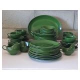 52 Piece MCM Green Dish Set