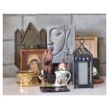 HOME DECOR LOT: Lantern, Art Work and more