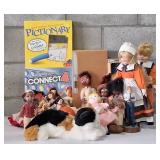 TOY LOT-Games, Dolls, Doll Refrigerator & More