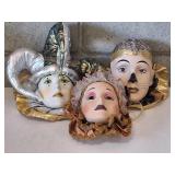 Vintage Porcelain Face Masks