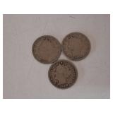 1898, 1906, 1908 V Nickles