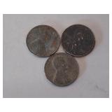 1943 Steel Pennies x 3