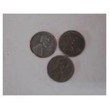 1943 Steel Pennies x 3
