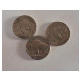 Buffalo Nickels x 3 1936 & 1937