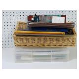 BOX LOT-Office Supplies, Signs, Fit Bit Accessory