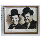 Signed and Framed Laurel and Hardy