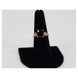Black Onyx w/ Diamond Accent Gold Tone