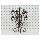 Vintage Rusty Wrought Iron Candelabra