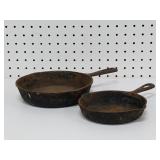 Two Cast Iron Frying Pans