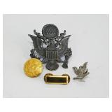 Vintage Military Pins, Bar, Button