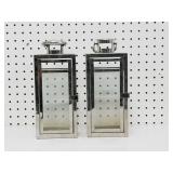 Pair of Chrome Lanterns
