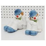 Vintage Fitz & Floyd Clown Bookends