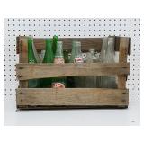 Crate filled with Vintage Bottles