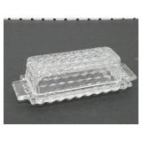 Vintage Fostoria American Clear Butter Dish