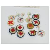Vintage/Antique Red Cross Pins