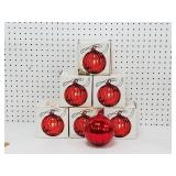 6 Optic Mercury Glass Ball Ornaments