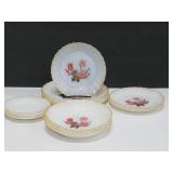 Vtg. Termosrissa Mexico Milk Glass Bowl/Plate Set